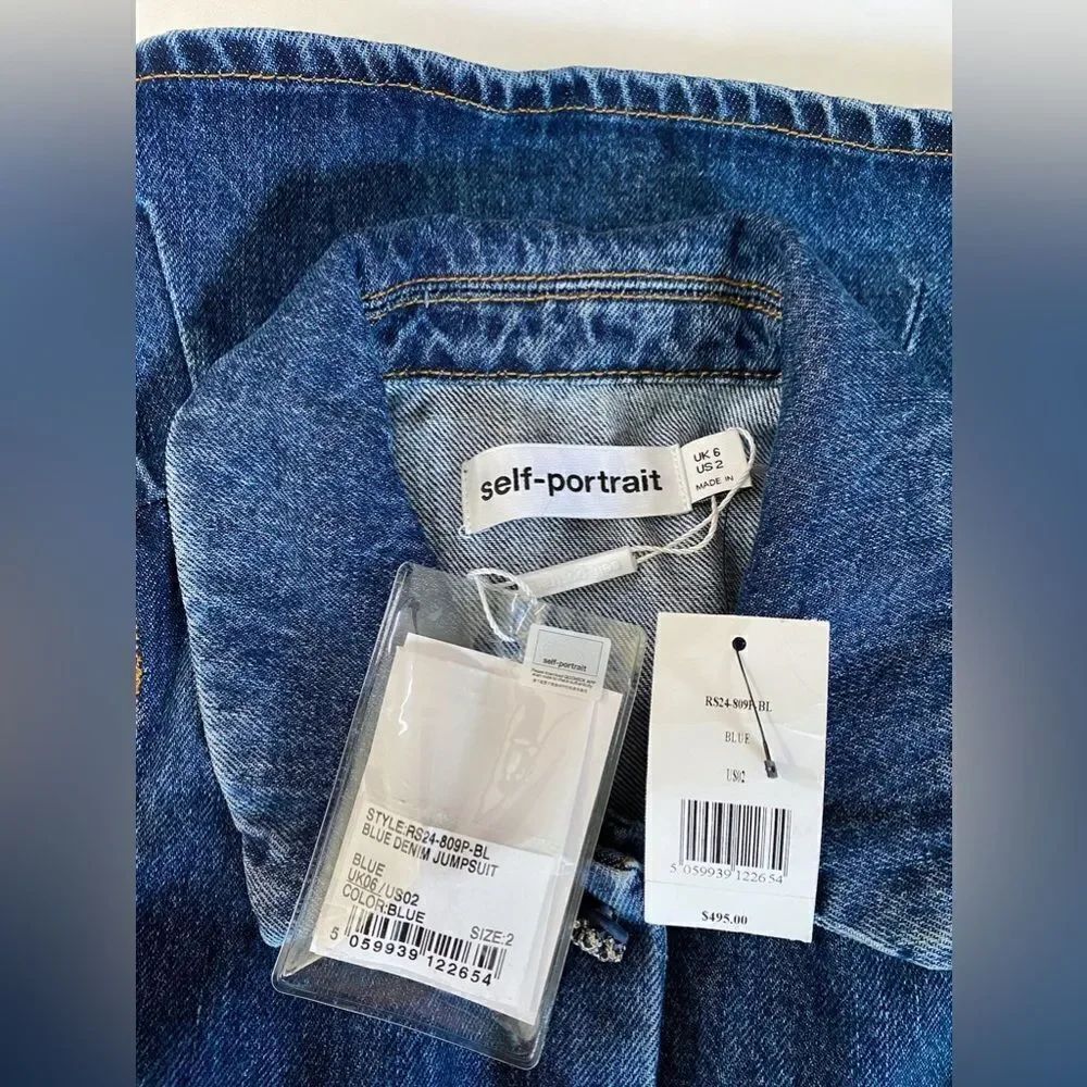 Self-Portrait Denim Vest size 2 - Picture 12 of 12